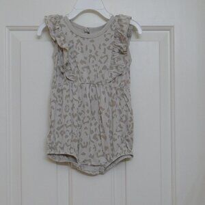 NWT Kyte Baby Beige Leopard Print Bubble Romper sz 18-24 Months